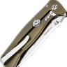Нож LionSteel серии SR2 mini лезвие 78 мм, рукоять - титан, цвет бронзовый, в деревянной коробке