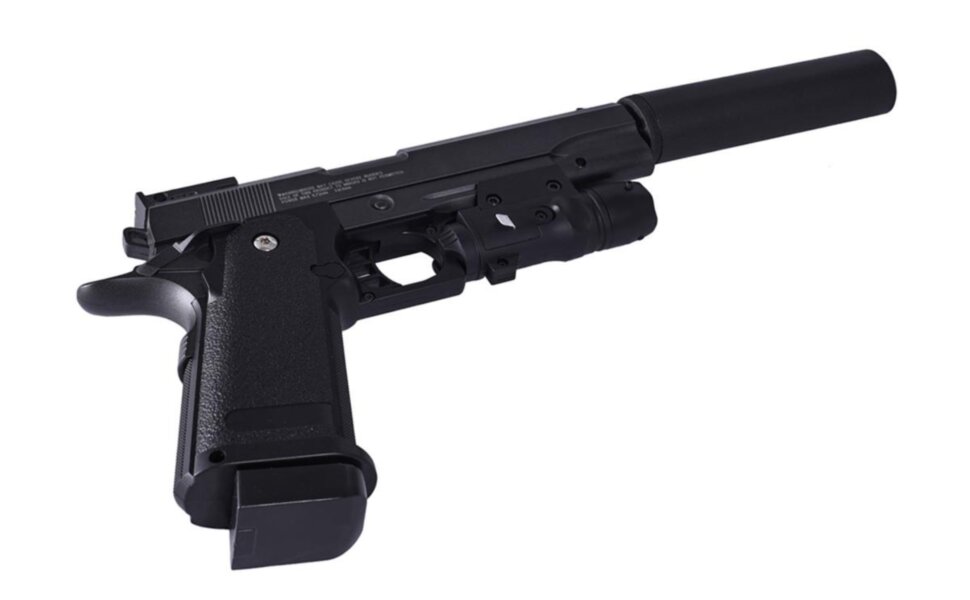 Пистолет пневматический Stalker SA5.1S Spring (Hi-Capa 5.1) +ПБС +ЛЦУ