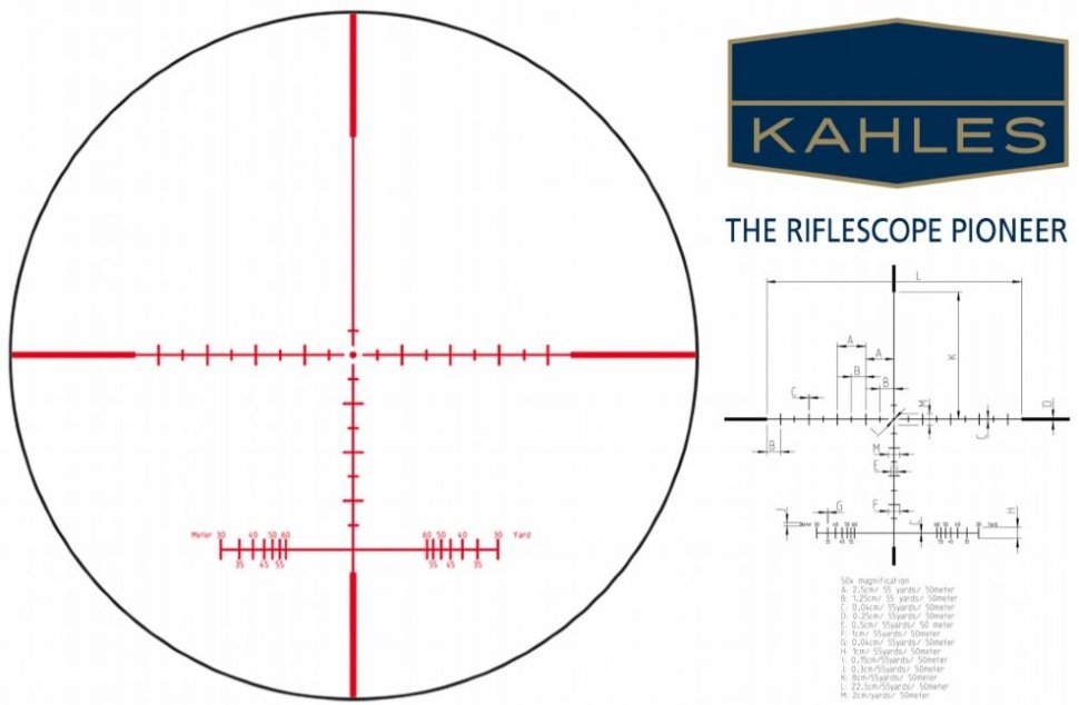 Оптический прицел Kahles K1050i 10-50x56 1/8 MOA (MHR)