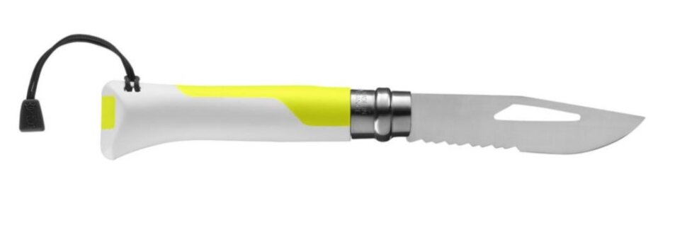 Нож Opinel серии Specialists Outdoor №08, клинок 8,5см, белый/жёлтый