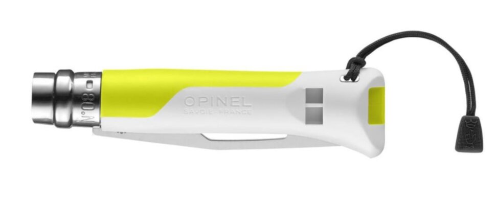 Нож Opinel серии Specialists Outdoor №08, клинок 8,5см, белый/жёлтый