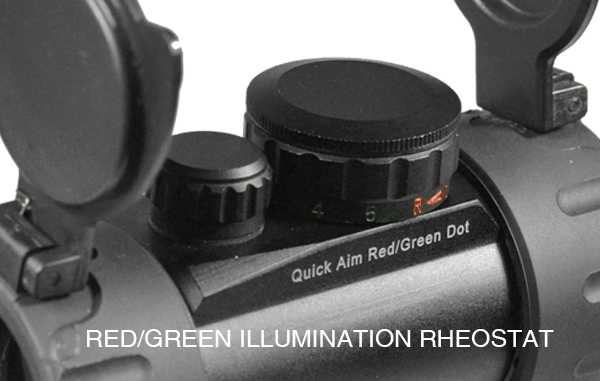 Коллиматор LEAPERS 1х30 закрытый на Weaver, подсветка точка зеленая/красная