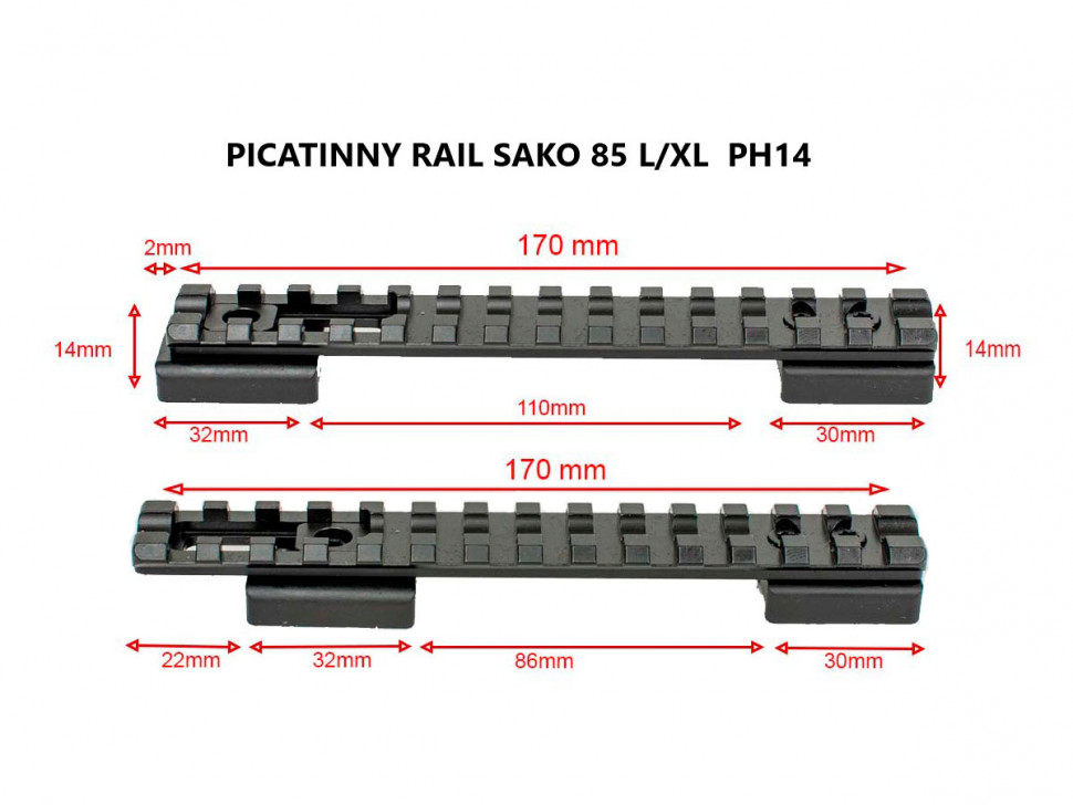 Планка Contessa Picatinny для Sako 75/85 L/XL, сталь Планка Contessa Picatinny для Sako 75/85 L/XL, сталь
