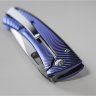 Нож LionSteel серии TiSpine лезвие 85 мм, рукоять - титан, цвет синий, глянцевый