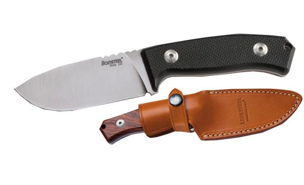 Нож LionSteel серии Hunting лезвие 90 мм фиксированное, рукоять - G10 черная, чехол из кордура