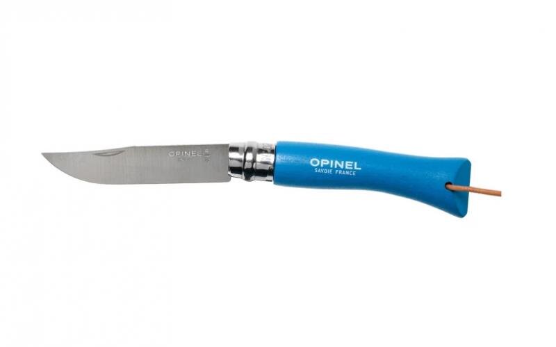 Нож Opinel серии Tradition Trekking №07, клинок 8см, сине-зелёный
