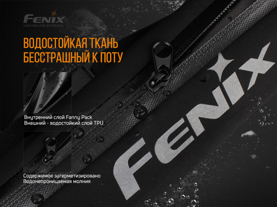 Поясная сумка Fenix AFB-10 черная, AFB-10bk
