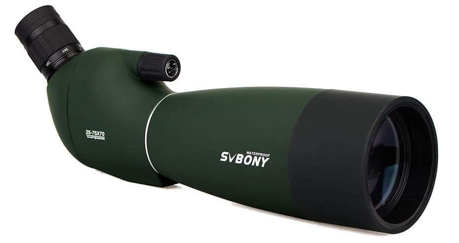 Зрительная труба SVBONY SV28 25–75x70 WP со штативом, зеленая