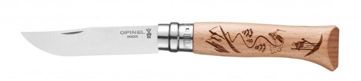 Нож Opinel серии Tradition Alpine Adventures №08, клинок 8,5см, skiing