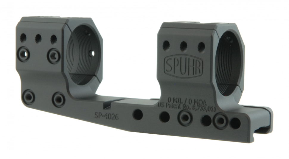 Тактический кронштейн SPUHR D34мм для установки на Picatinny, H32мм, без наклона, с выносом (SP-4026)