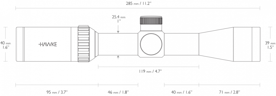 Оптический прицел Hawke Vantage 2-7x32 30/30 (14110)