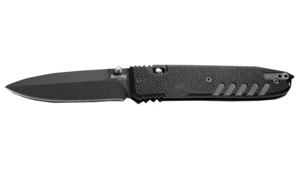 Нож LionSteel серии Daghetta лезвие 80 мм черное, рукоять - G10 чёрная
