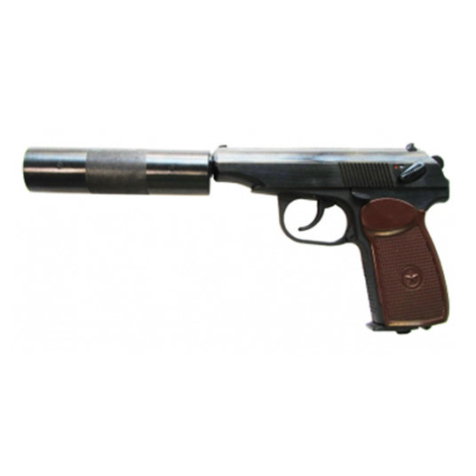 Пневматический пистолет МР-654К-22 с фальшглушителем обн. ручка