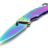 Нож Tekut "Dapper", серии Fashion, лезвие 59 общ.135, рук-нерж.сталь, цвет-спектр.+карабин