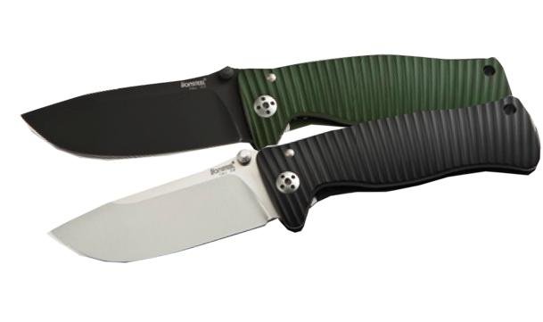 Нож LionSteel серии SR-1 Aluminium лезвие 94 мм черное, рукоять - зеленая