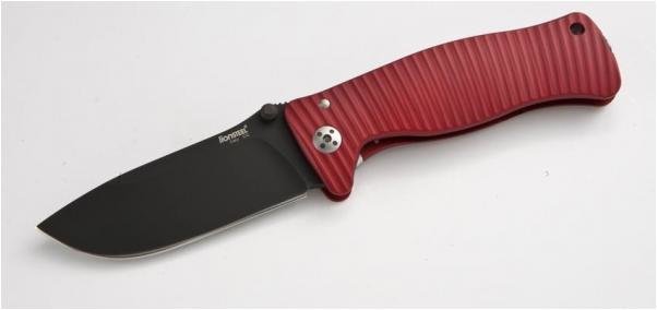 Нож LionSteel серии SR-1 Aluminium лезвие 94 мм черное, рукоять - красная