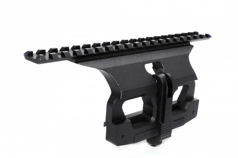 Кронштейн Аргос-СВД боковой Weaver для Тигр/СВД, быстросъемный,19 слотов, черный, длина 195мм, Д16Т, 276гр.