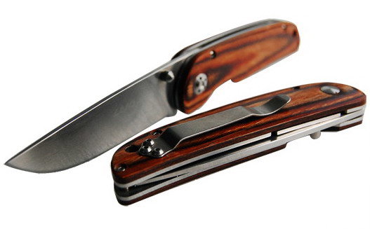 Нож Sanrenmu серии Tactical, лезвие 77,5 мм, рукоять Pakawood, красная, крепление на ремень