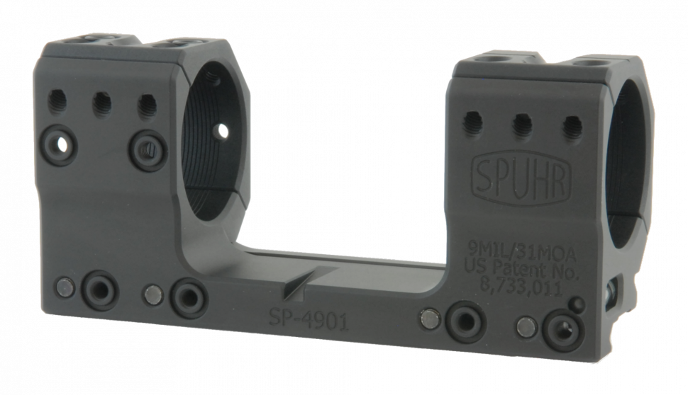 Тактический кронштейн SPUHR D34мм для установки на Picatinny, H30мм, наклон 9MIL/30.9MOA (SP-4901)
