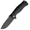 Нож LionSteel серии SR ALUMINUM лезвие 78 мм чёрное, рукоять - анодированный алюминий, цвет чёрный,