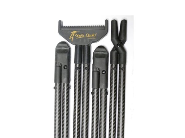 4-х точечная Опора 4 Stable Stick — для стрельбы стоя, сидя, с колен — ULTIMATE Carbon — Углеволокно, 3 секции, 660 гр
