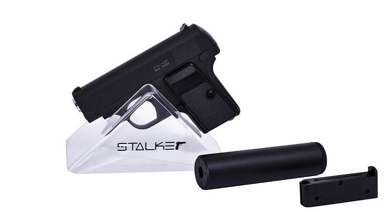 Пистолет пневматический Stalker SA25S Spring (Colt 25) +ПБС, к.6мм