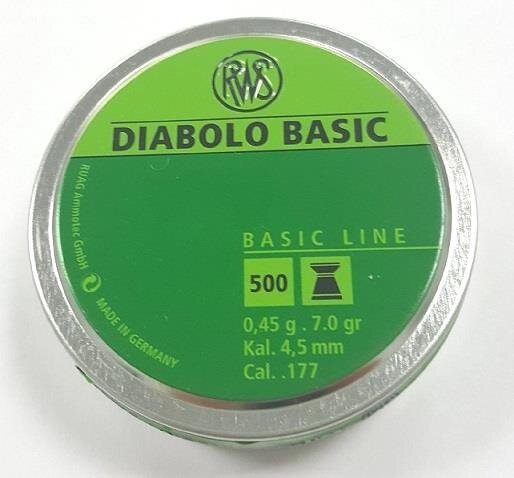 Пульки RWS Diabolo Basic 4,5 мм (500 шт)