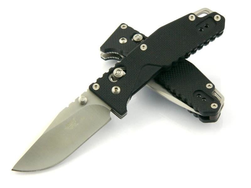 Нож Sanrenmu серии EDC, лезвие 68 мм, рукоять черн нейлон, армирован стекловолокном, крепление на ремень