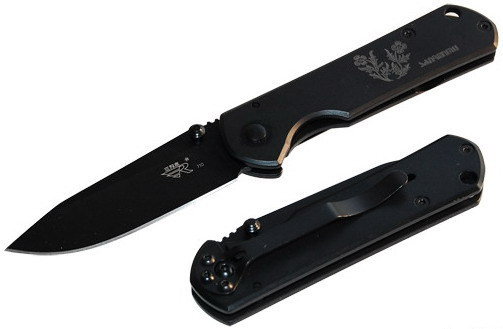Нож Sanrenmu серии Outdoor, лезвие 68 мм чёрн, рукоять G10 чёрная, крепление на ремень