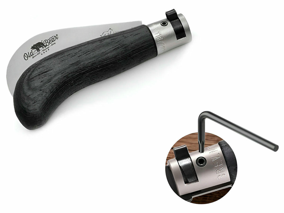 Нож складной Old Bear Pruning S, сталь 1.4060, Satin, чёрный ламинат Нож складной Old Bear Pruning S, сталь 1.4060, Satin, чёрный ламинат