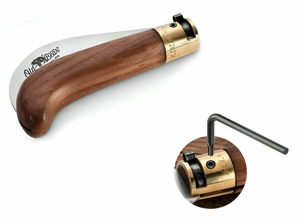 Нож складной Old Bear Pruning S, сталь 1.4060, Satin, орех Нож складной Old Bear Pruning S, сталь 1.4060, Satin, орех