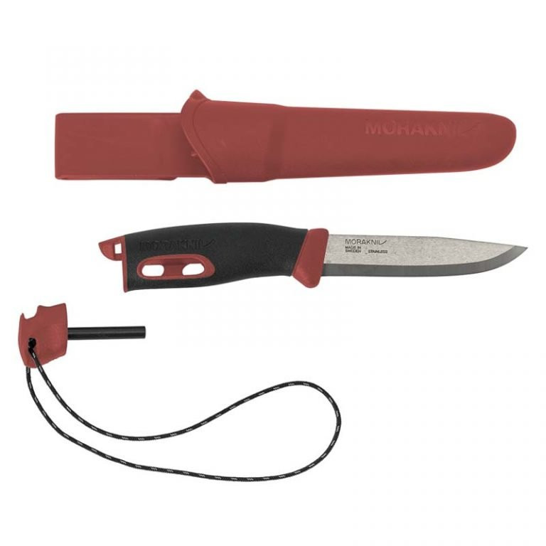 Нож Morakniv Companion Spark, с огнивом, бордовый