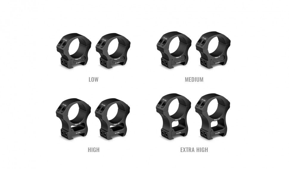 Кольца Vortex Pro Ring 30mm (высокие) матовые 2 винта (PR30-H)