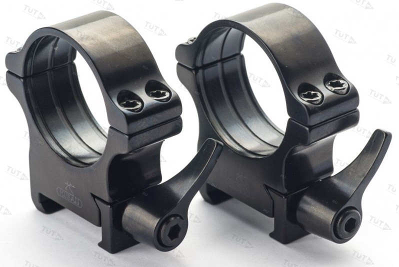 Быстросъемные кольца Rusan на Weaver 30мм, (рычаг) BH=10мм 050-30AI1-10-R