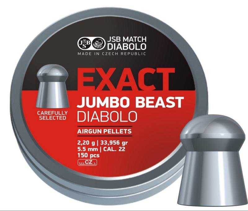 Пульки JSB Exact Jumbo Beast 5,5 мм (5,52) (150 шт)