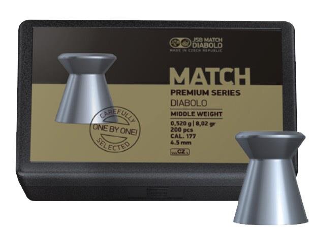 Пульки JSB Match Premium Middle 4,5 мм (200 шт)