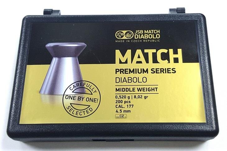 Пульки JSB Match Premium Middle 4,5 мм (200 шт)